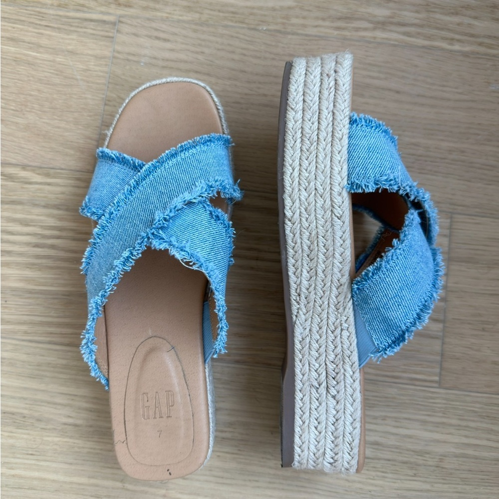 GAP Denim Espadrille Sandals